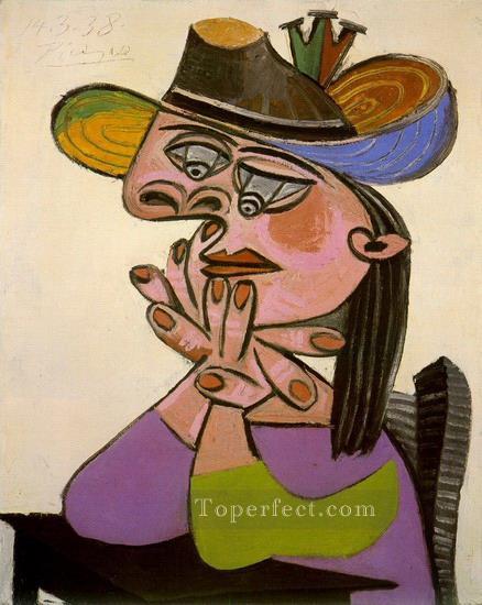 Woman leaning on her elbows 1938 cubist Pablo Picasso Oil Paintings